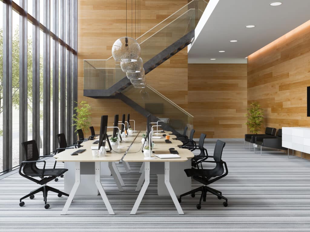 Commercial Cleaning vecteezy interior modern open space office in 3d illustration 2074379 Turn Klean
